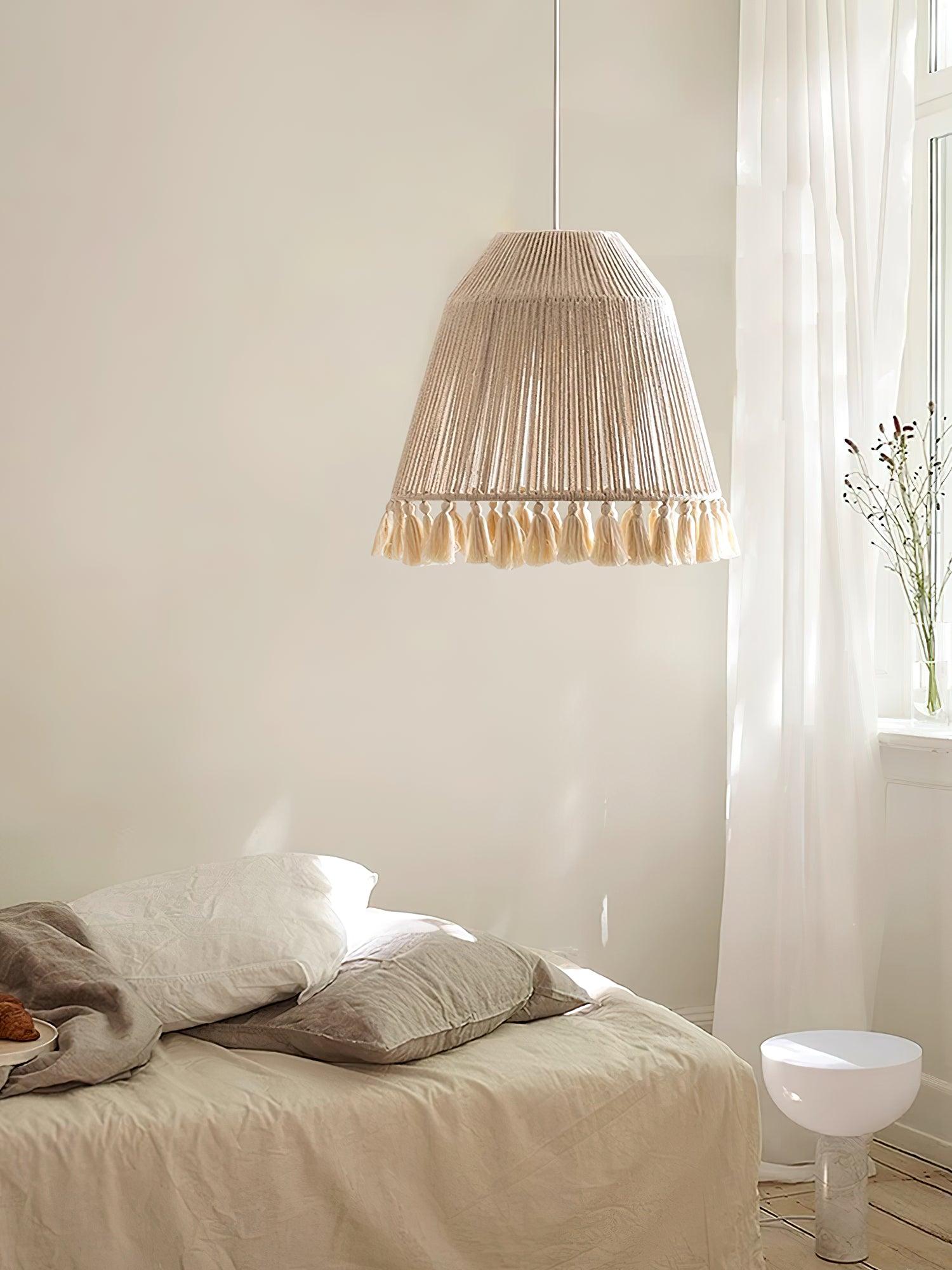 Stylish Chase Tassel Pendant Light Fixture - Modern Hanging Chandelier for Dining Room, Kitchen Island & Bedroom Decor