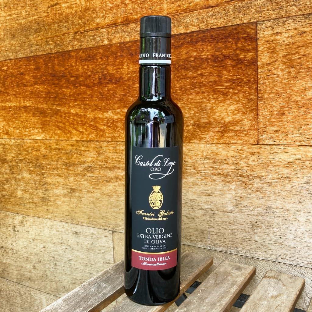 Premium Extra Virgin Olive Oil - Monocultivar Castel di Lego Tonda Iblea 500ml - Cold Pressed, Rich Flavor for Cooking, Salads & Gourmet Dishes