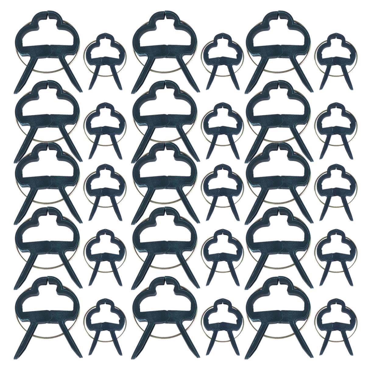 TOYANDONA 60pcs Plastic Plant Clips for Gardening - Gentle Flower Stem Support Clips, Garden Tools for Straightening Vines & Stalks | Perfect for Tomato Plants, Roses, and Climbing Vines in Home Gardens