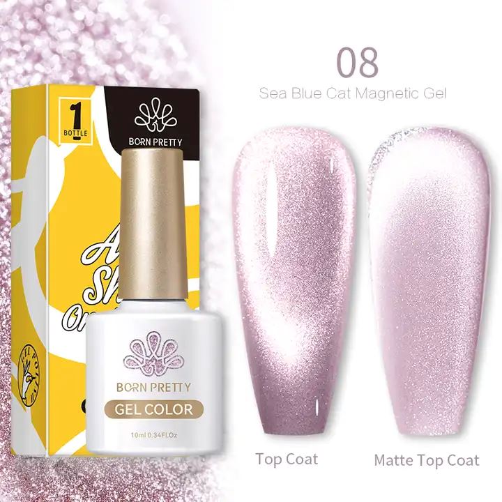 Born Pretty Sea Blue Cat Eye Magnetic Gel Polish - Long-Lasting Nail Polish for Salon-Quality Manicures at Home, Perfect for Parties, Weddings & Special Occasions