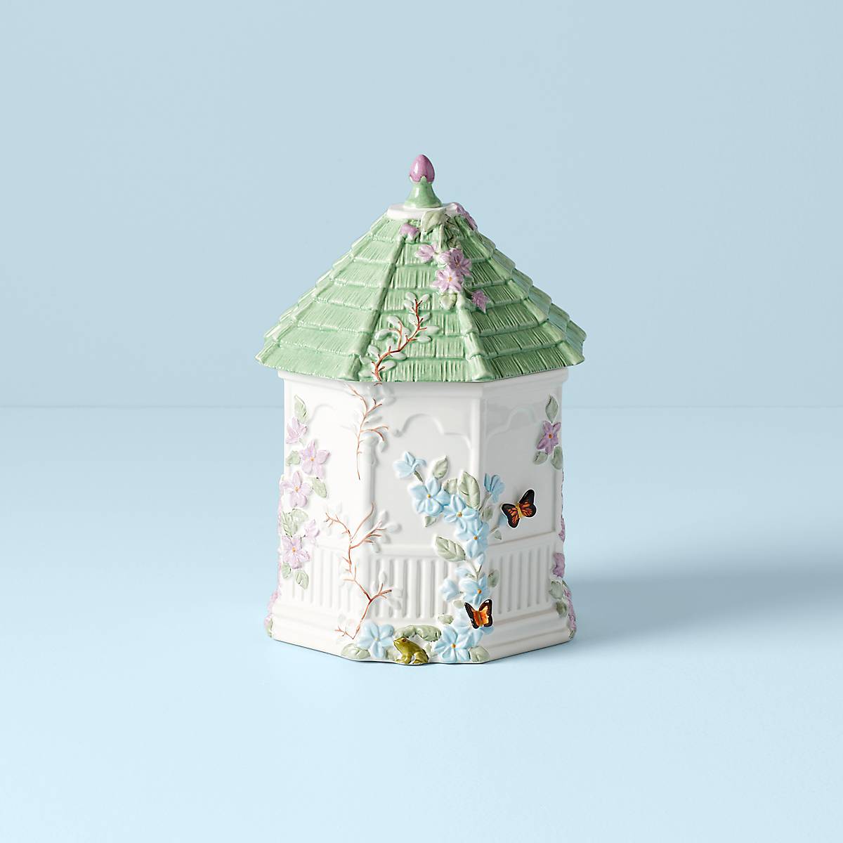 Butterfly Meadow Figural Cookie Jar - Vintage Ceramic Cookie Storage Container for Kitchen, Pantry & Home Decor - Perfect for Cookies, Snacks & Baking Supplies