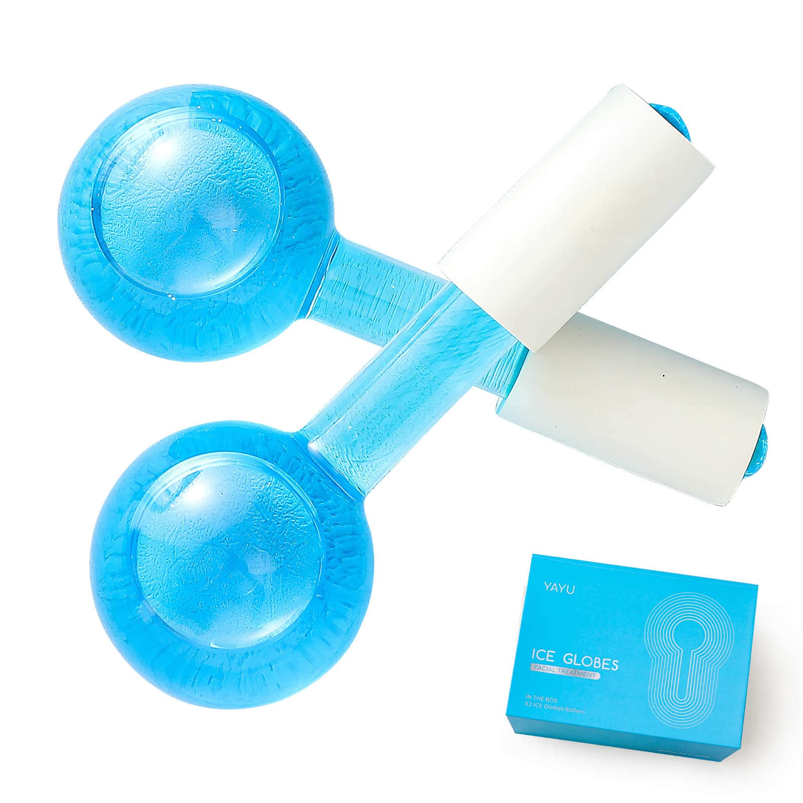 YAYU Ice Globes for Face & Eye Massage - Cooling Facial Therapy for Puffy Eyes, Wrinkles & Tightening Skin | Anti-Aging Beauty Tool for Women | Perfect for Daily Skincare & Relaxation at Home or Spa