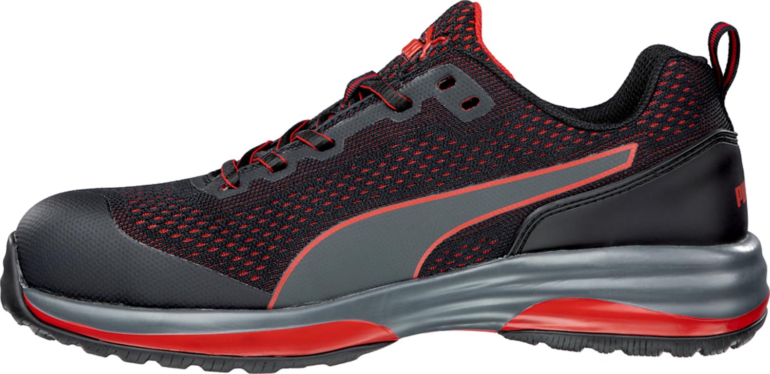 PUMA Men's Speed Black-Red Sneakers - Lightweight Running Shoes for Men, Size 12 | Perfect for Jogging, Gym Workouts & Casual Wear