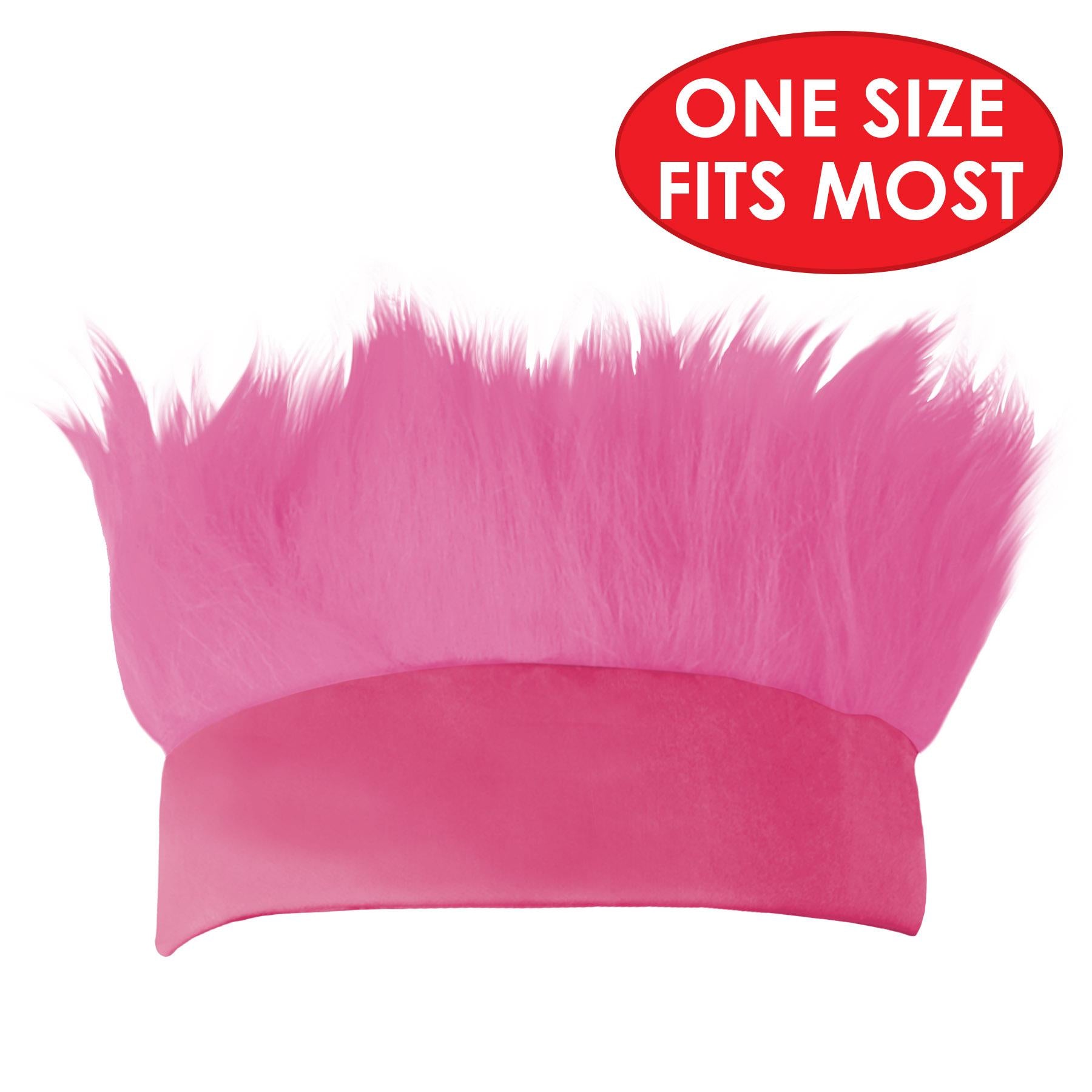 12 Pack Beistle Hairy Headband - Pink Costume Accessories for Halloween, Cosplay, and Themed Parties | Fun Hair Bands for Women & Kids