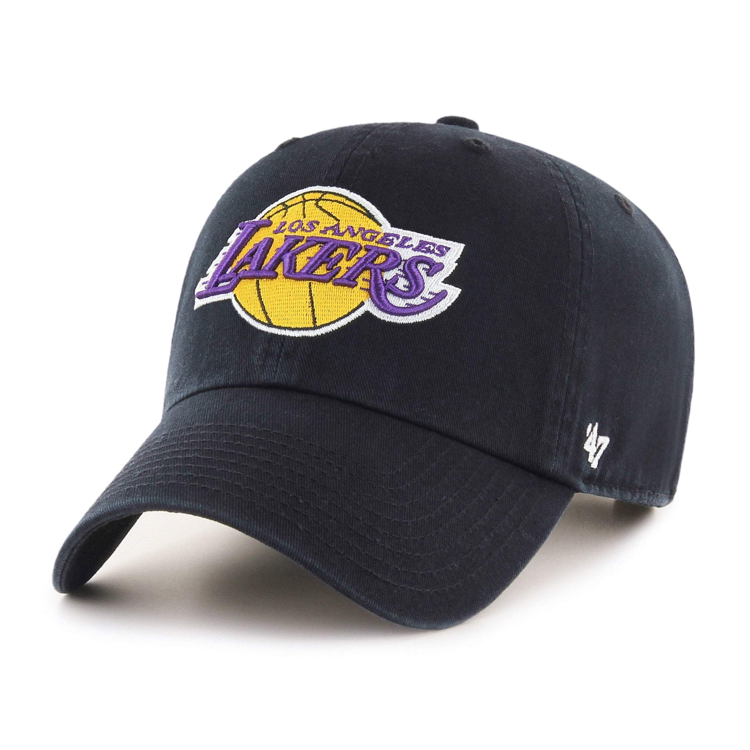 47 Brand Los Angeles Lakers Adjustable Snapback Hat - Black | NBA Basketball Fan Gear for Men & Women | Game Day, Streetwear & Casual Outfits