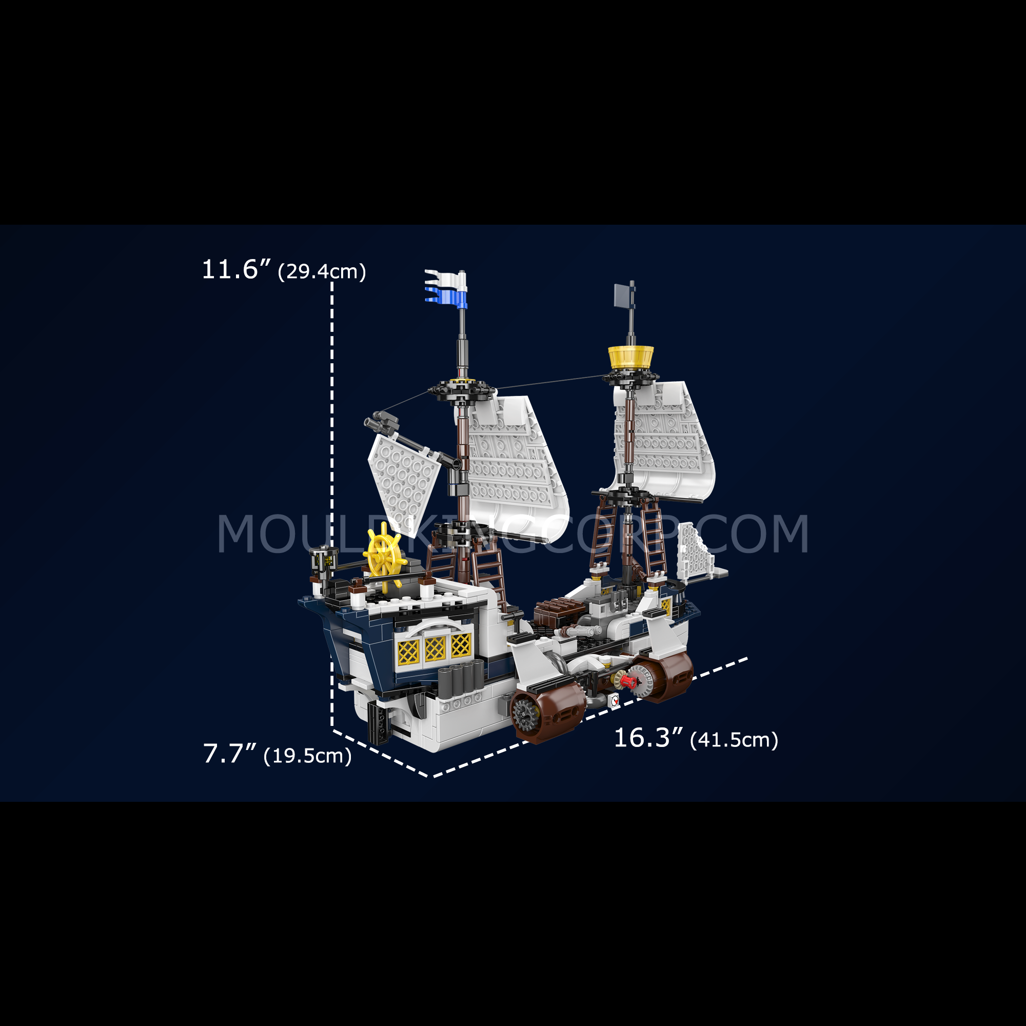 Mould King 10147 Savior Ship Model Building Kit | 1,281 Piece Construction Set for Adults & Teens | Perfect for Collectors, Display & STEM Learning