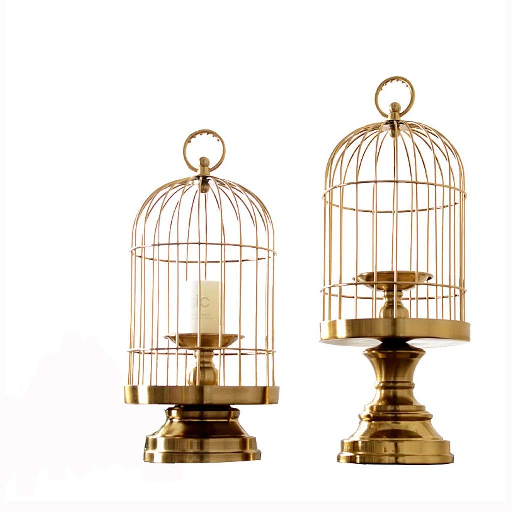 FABAX Metal Candle Holders Set of 2 - Elegant Candelabra for Pillar Candles, Perfect for Valentine's Day, Christmas, Wedding & Dining Table Decor - Vintage Home Decoration & Romantic Ambiance Lighting
