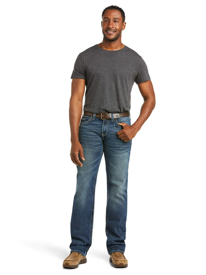 Ariat Men's M7 Rocker Stretch Coltrane Stackable Straight Leg Jean - Comfortable Work & Casual Denim Pants for Cowboy, Ranch Work & Everyday Wear