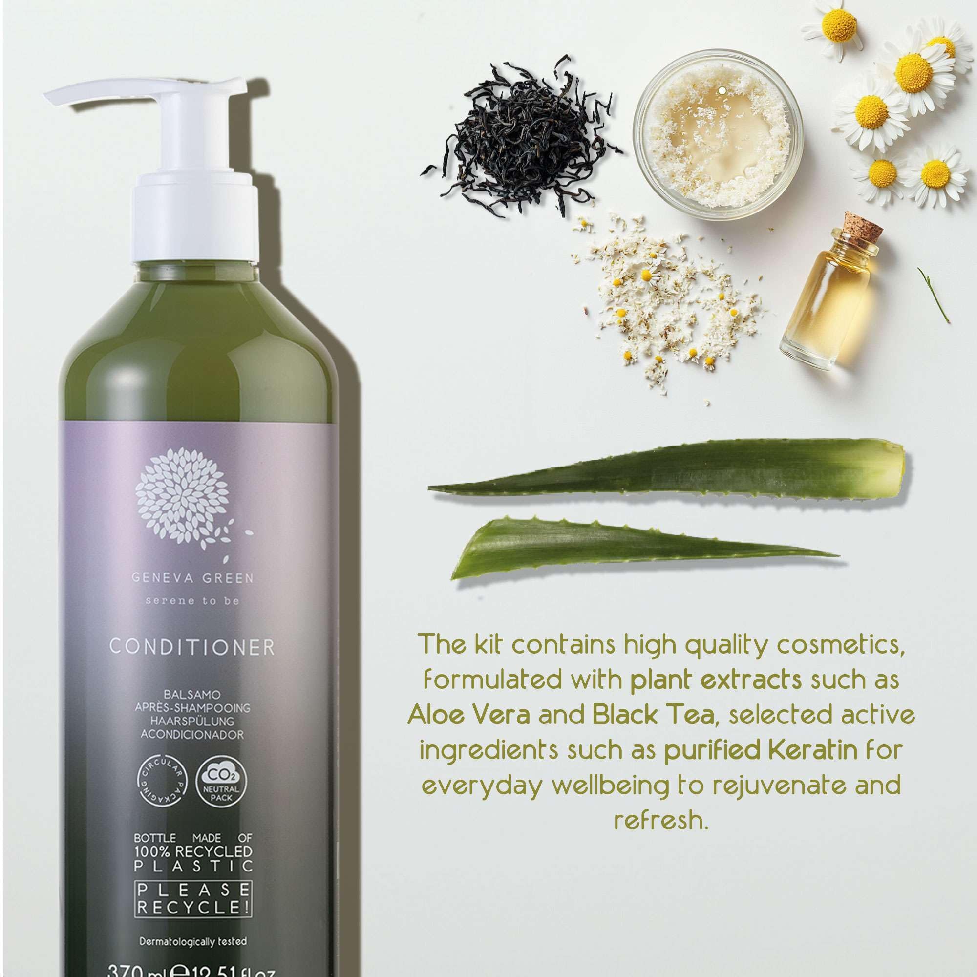 6-Pack Body & Hair Care Kit - Organic Body Wash, Moisturizing Shampoo & Conditioner (16.23 fl.oz Each) - Eco-Friendly Sustainable Packaging, Made in Italy - Includes 3 Free Wall Mount Brackets - Perfect for Home, Gym & Travel Use