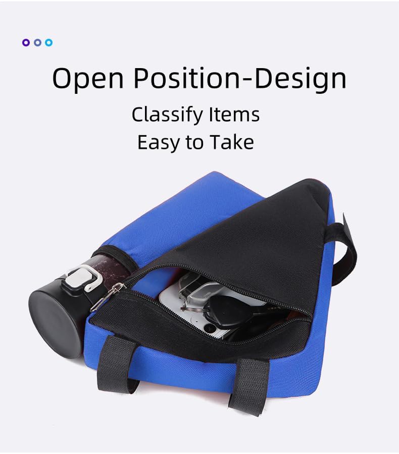 Waterproof Bicycle Saddle Bag - Perfect Size Bike Seat Bag for Essentials | Reflective Safety Cycling Bag | Durable Bike Triangle Storage for Commuting, Mountain Biking & Road Cycling - Blue