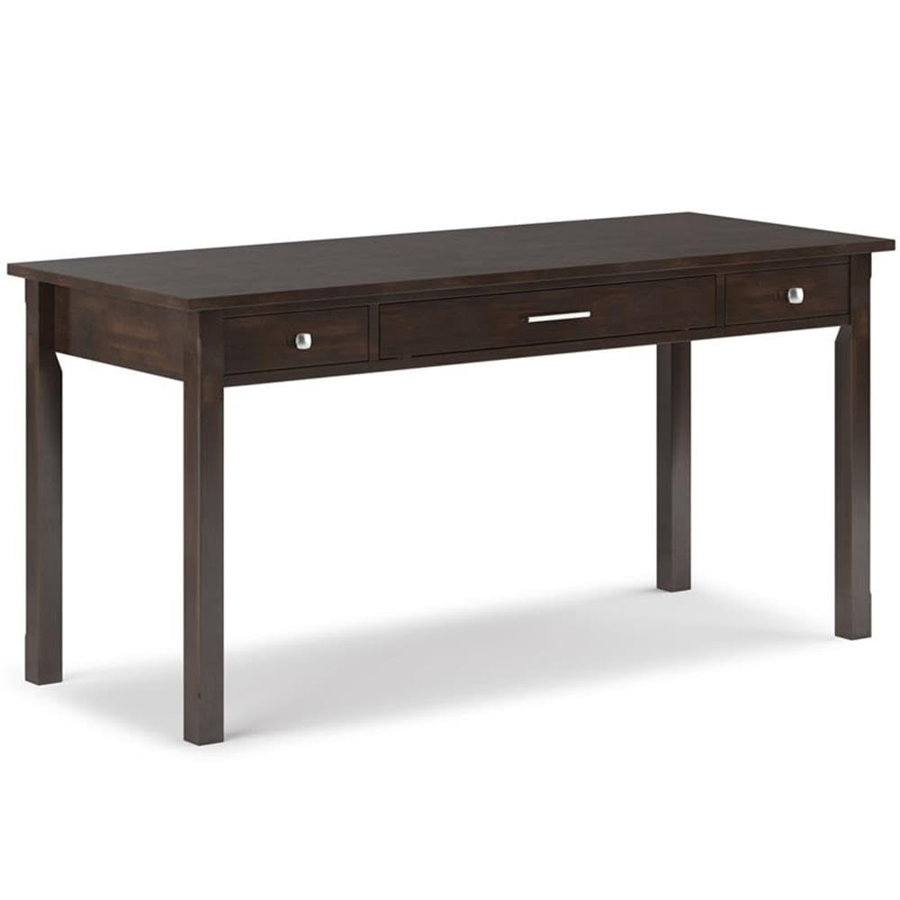 Allora 60-Inch Modern Solid Wood Computer Desk in Tobacco Brown - Home Office Workstation for Remote Work & Study