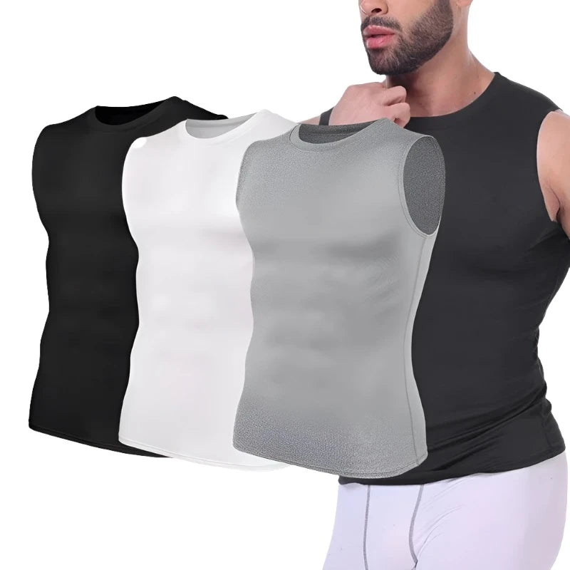 Men's Compression Tank Top - Slim Fit Sleeveless Workout Vest, Moisture Wicking & Breathable Quick Dry Shirt for Gym, Running & Athletic Training