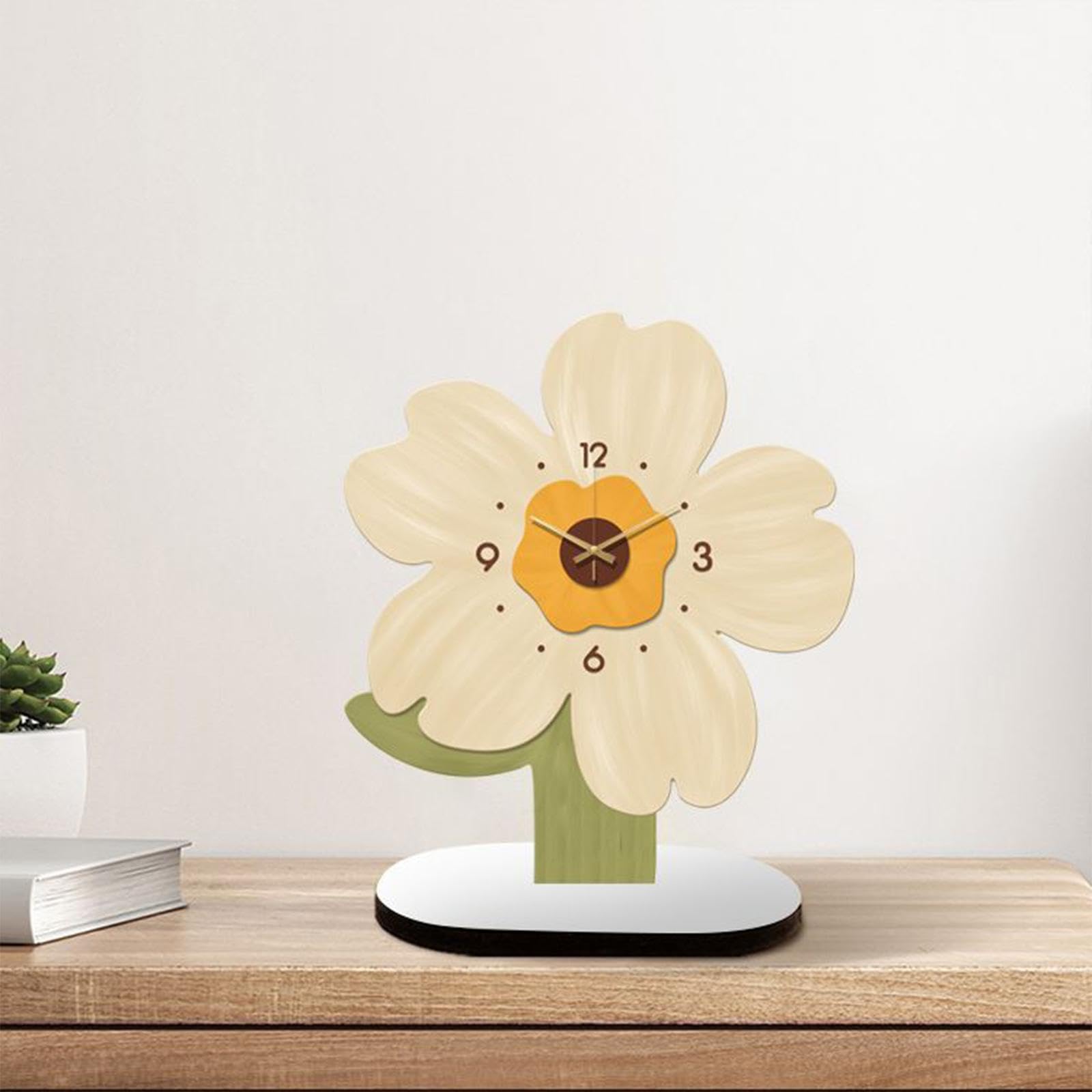 Sunflower Decorative Desk Clock - Elegant Mantel Clock for Office, Bedroom & Bedside Tables | Perfect for Home Decor, Gifts & Workspace Organization