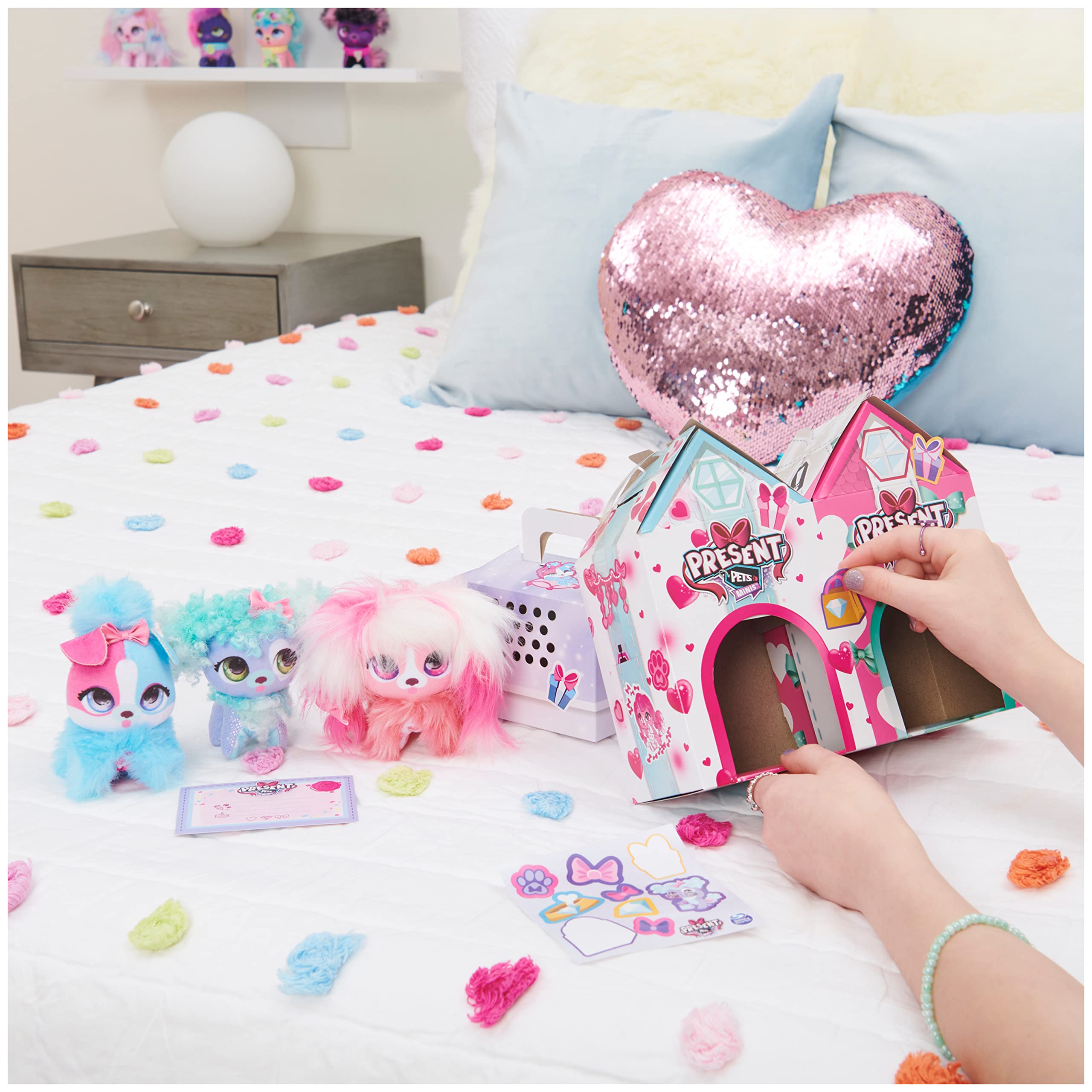 3-Pack 3-Inch Fluffy Plush Toys for Kids - Cute Mini Stuffed Animals, Perfect Gift for Girls Age 5+ | Birthday, Party Favors, Bedroom Decor