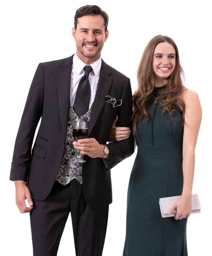 EJ Samuel Men's Black Suit M2795 - Premium Slim Fit Business Suit for Weddings, Interviews & Formal Occasions
