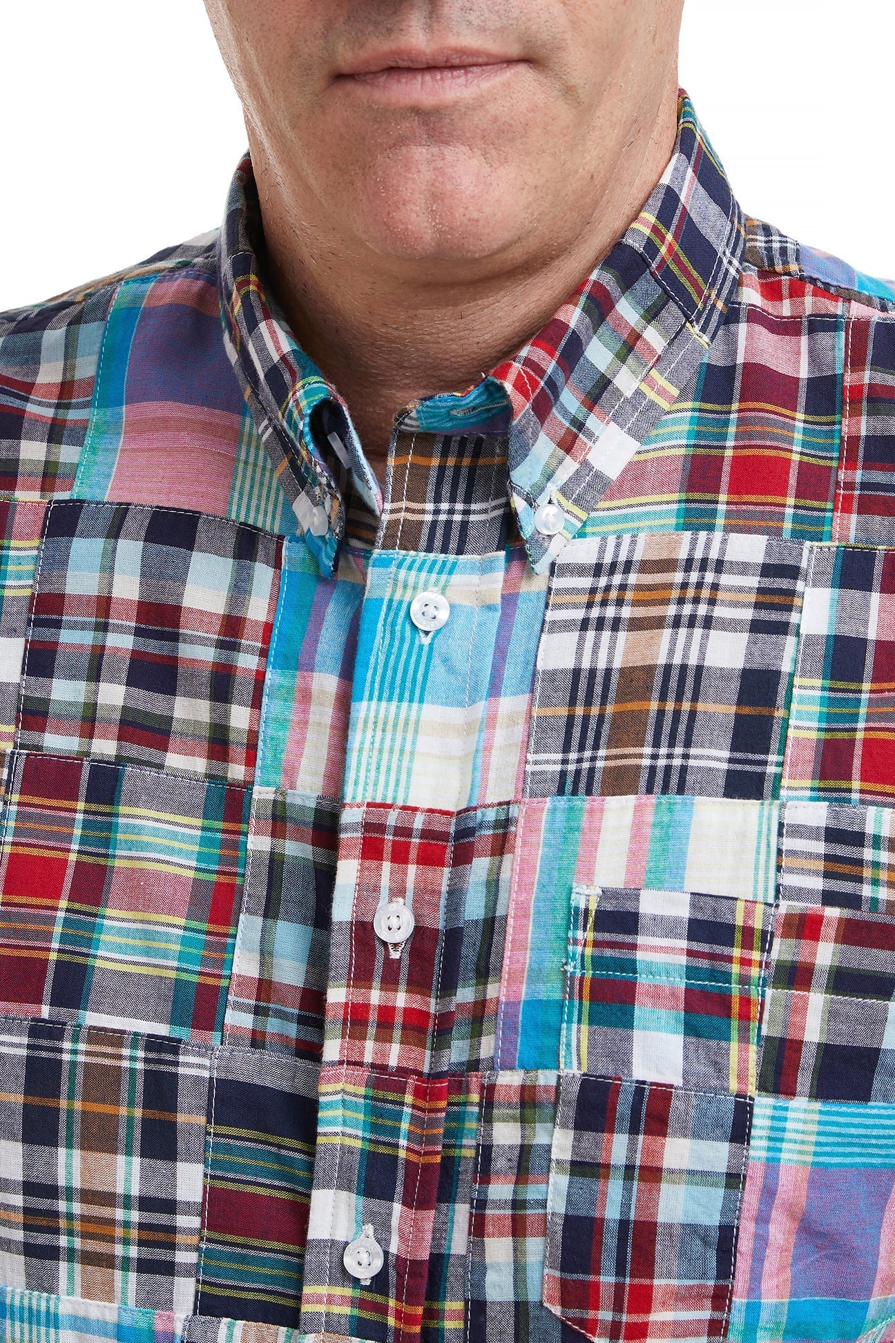 Chase Shirt Weston Patch Madras - Stylish Casual Button-Down Shirt for Men | Perfect for Summer Outings, Beach Vacations & Weekend Getaways