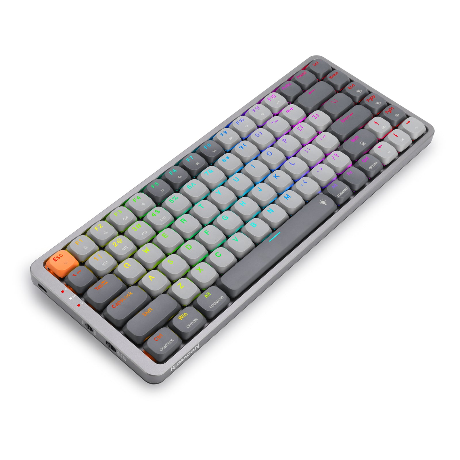 Redragon Azure K652GG RGB PRO Gaming Keyboard - Mechanical Keyboard with RGB Backlit, Anti-Ghosting, Wired USB for PC Gamers - Perfect for Esports, Streaming & Office Work