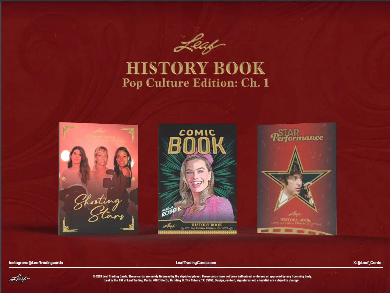 2024 Leaf History Book Pop Culture Edition Chapter 1 - Vintage Collectible Trading Cards for Sports & Entertainment Fans - Perfect for Collectors, Gift Giving & Display
