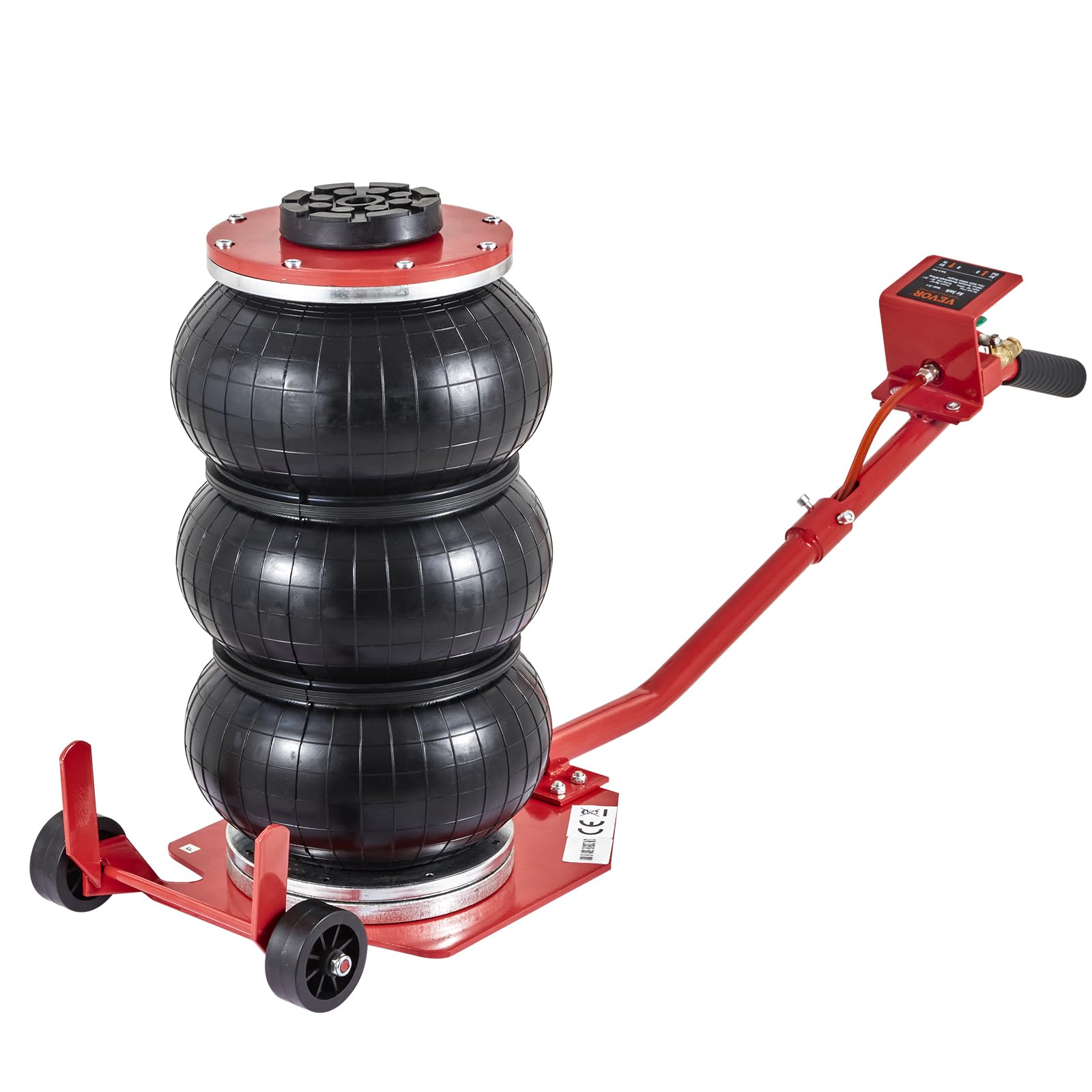 Best 3 Ton/6600 lbs Triple Bag Air Jack - Heavy Duty Pneumatic Lift for Cars & Trucks - Fast 17.7