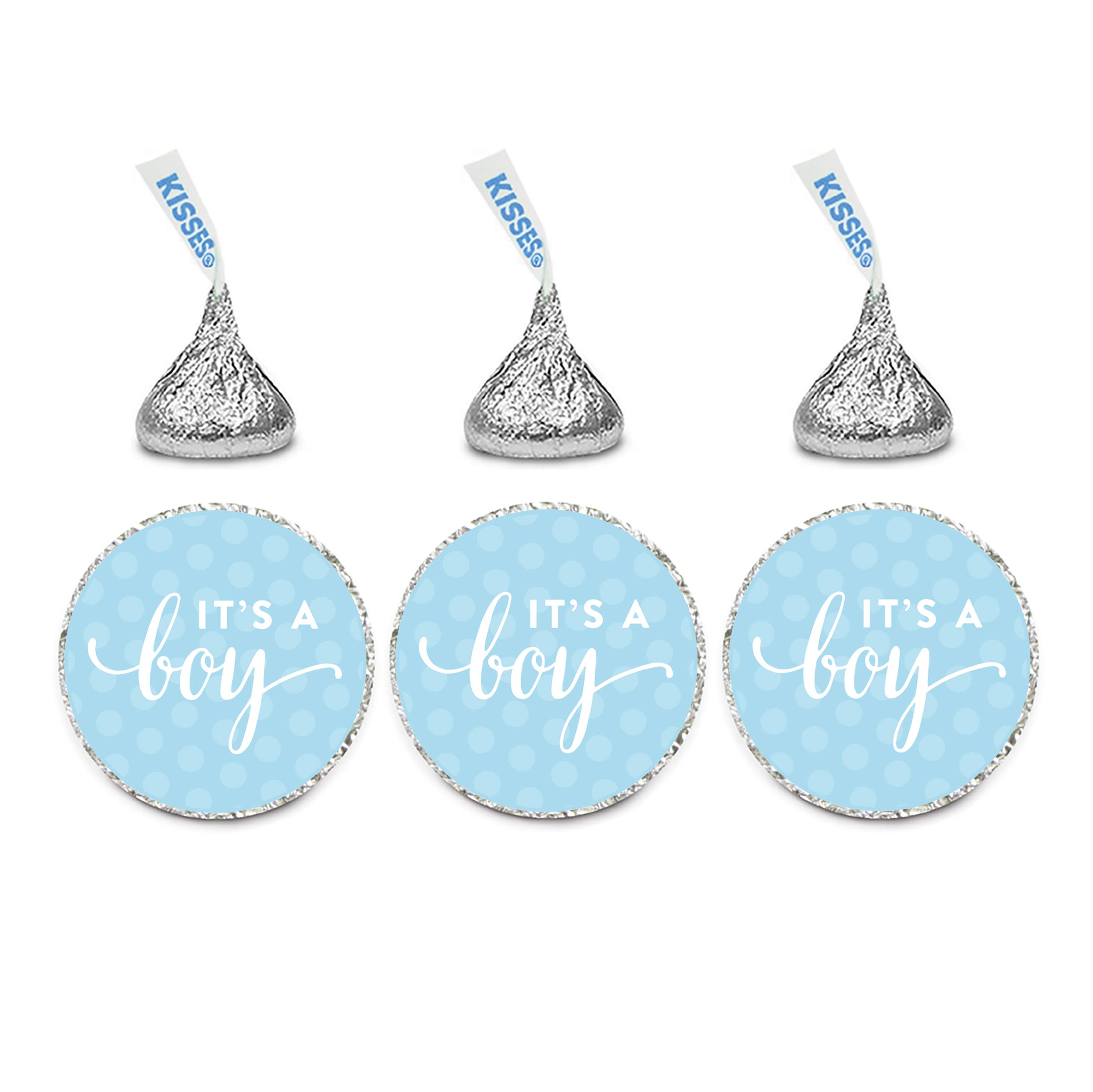 Chocolate Drop Labels Stickers 216-Pack for Baby Shower & Party Favors