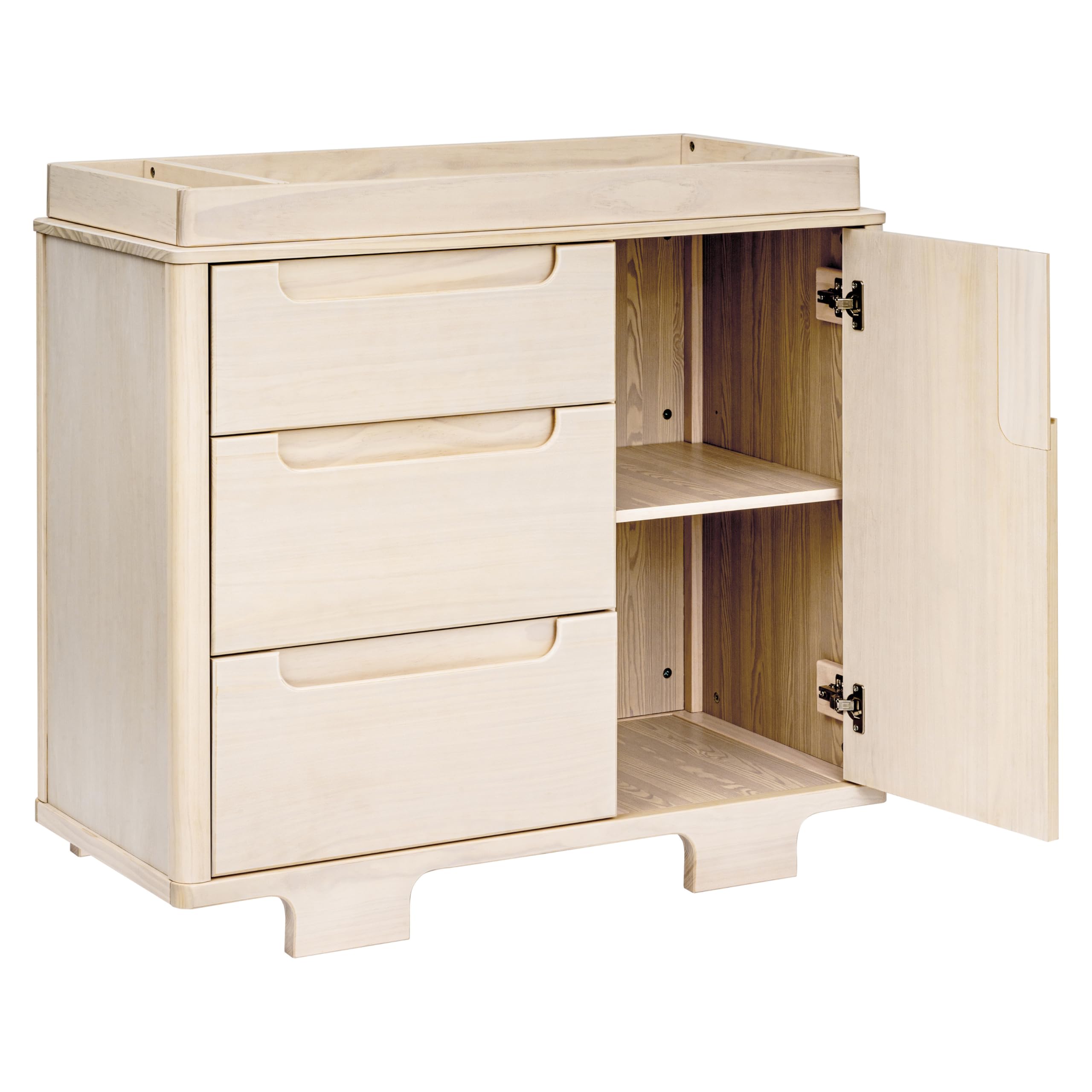 Babyletto Yuzu 3-Drawer Dresser in Washed Natural - Greenguard Gold Certified Eco-Friendly Nursery Furniture for Baby's Room Organization & Storage