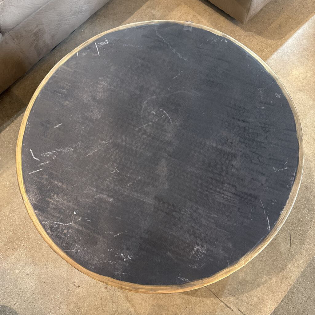 Round Metal Drum Coffee Cocktail Table - 31.5