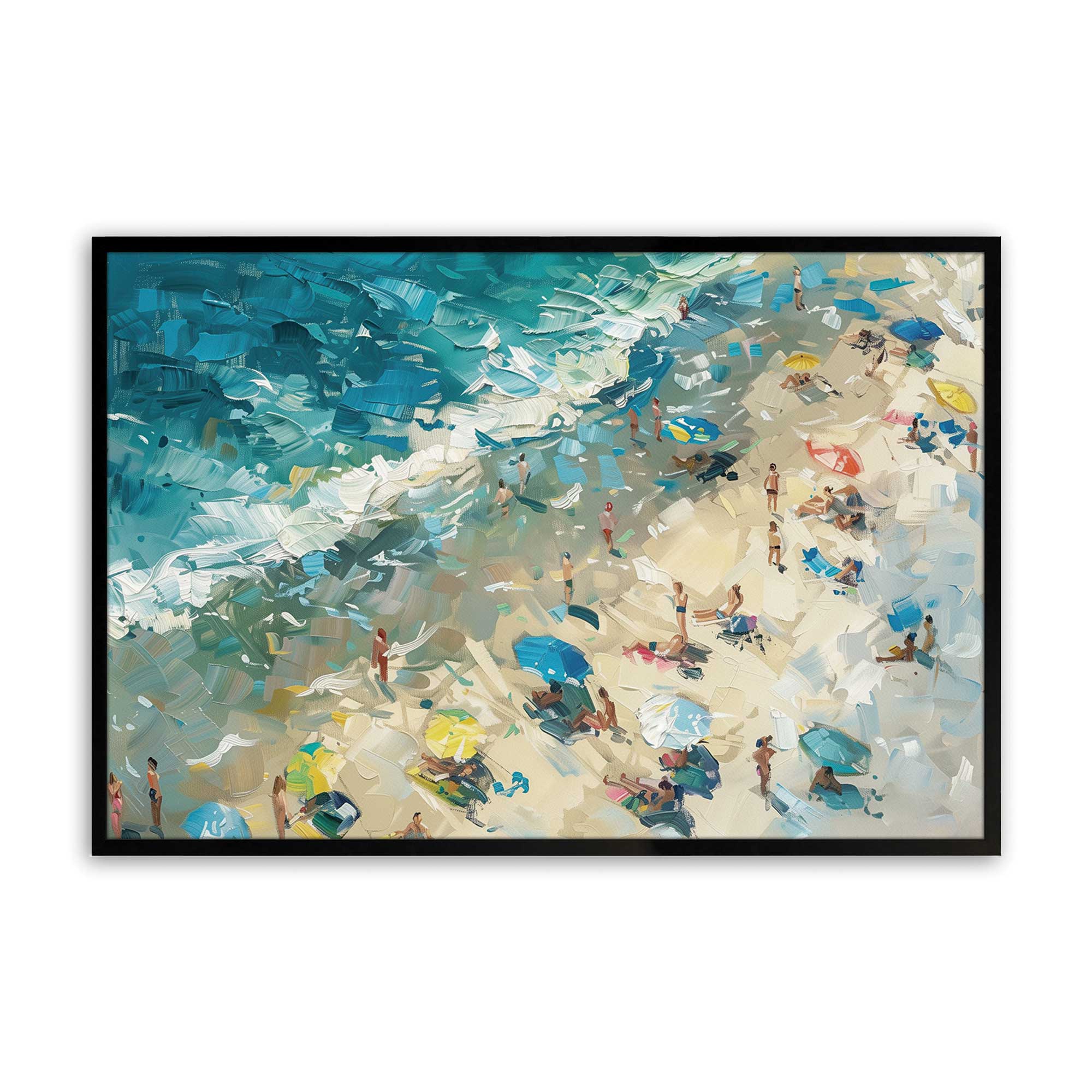 Coastal Harmony Print - Stunning Beach Wall Art for Home Decor, Living Room & Bedroom | Ocean Themed Painting for Coastal Style Interiors