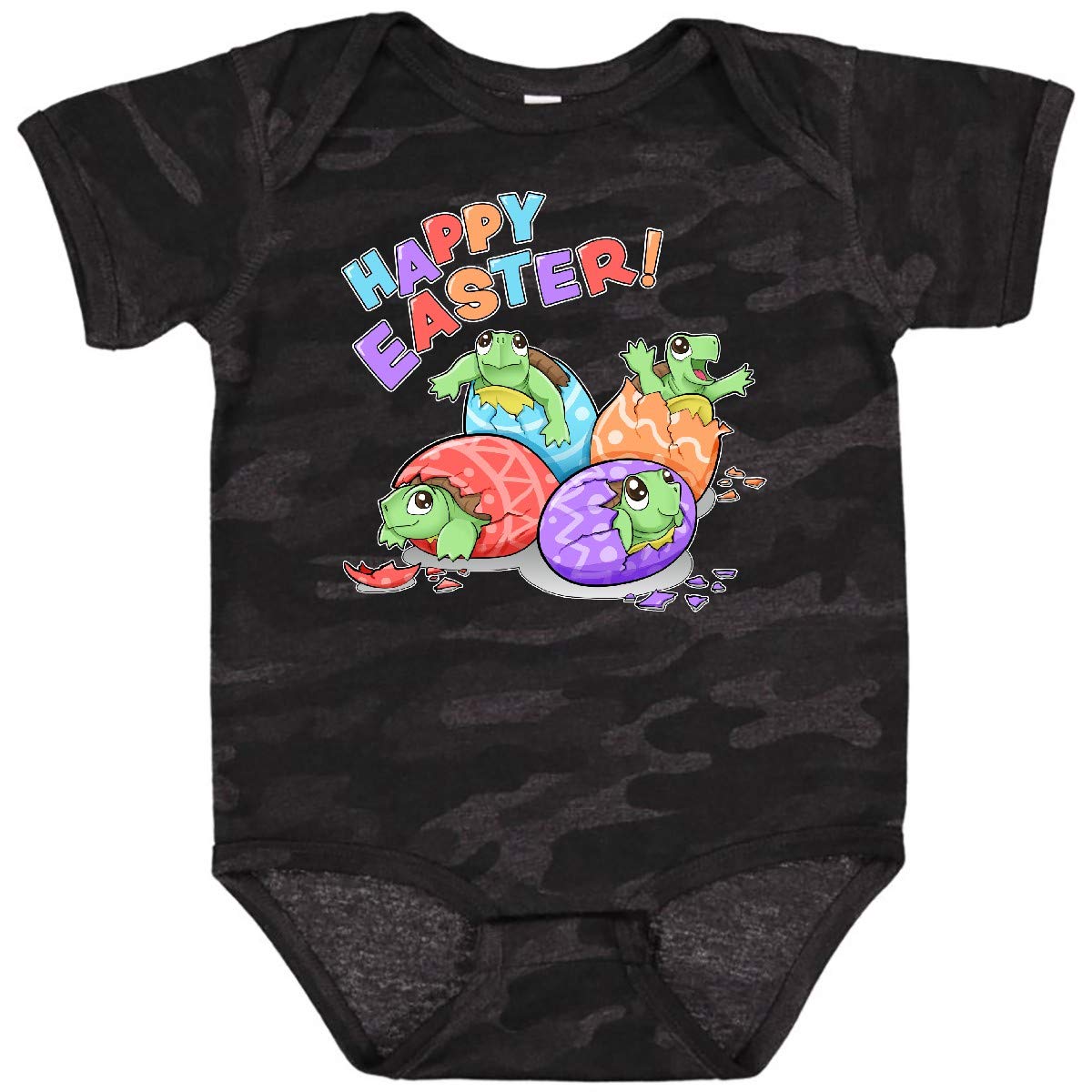 Inktastic Cute Baby Turtle Hatchlings in Easter Eggs Baby Bodysuit - Soft Cotton Infant Onesie for Boys & Girls - Perfect for Easter, Baby Showers & First Birthday Outfits