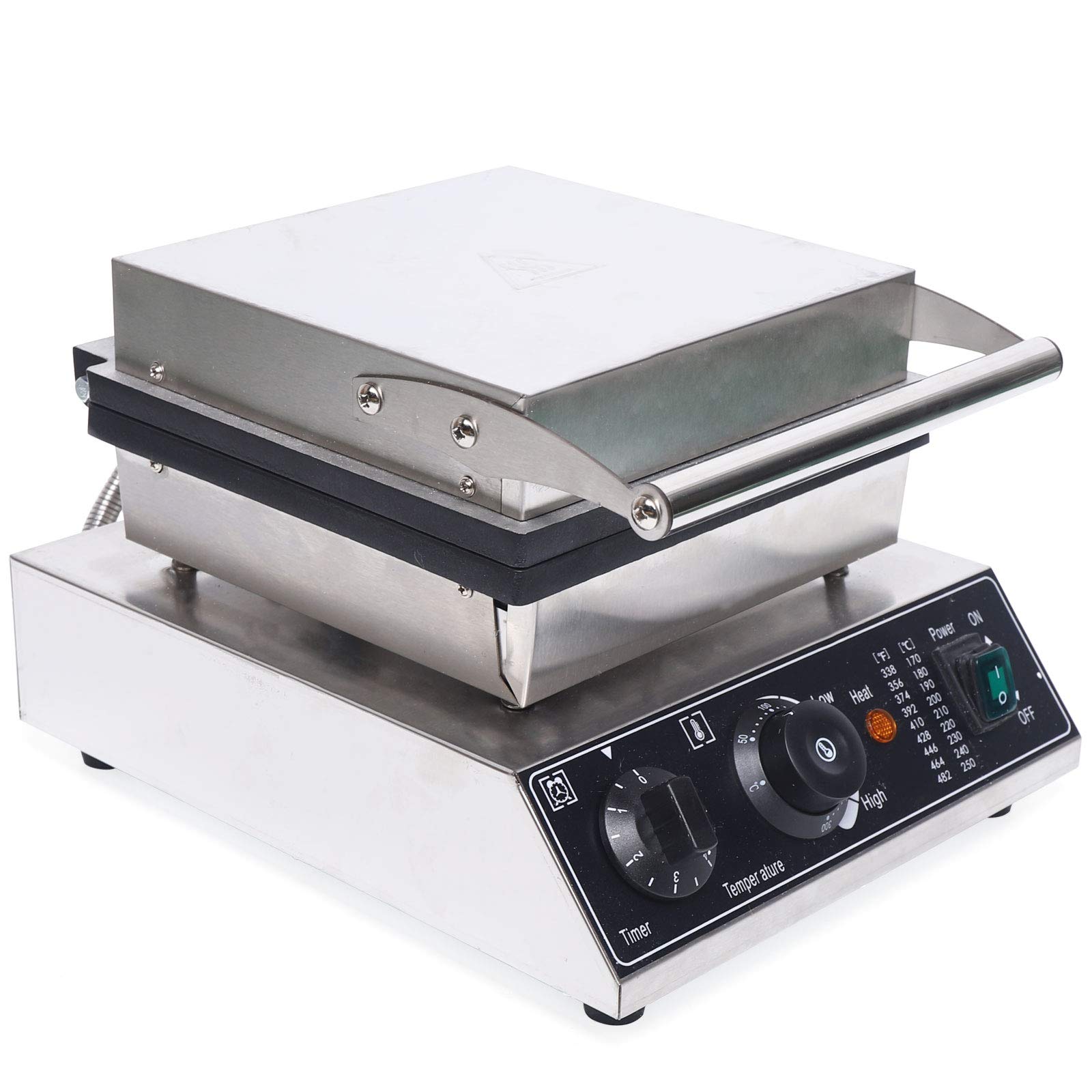 Commercial Waffle Maker Machine - 8 Inch Nonstick Electric Waffle Iron for Home & Restaurant Use - Perfect for Breakfast, Brunch, or Dessert - Creates Crispy Belgian Waffles with Unique Flavor & Aroma