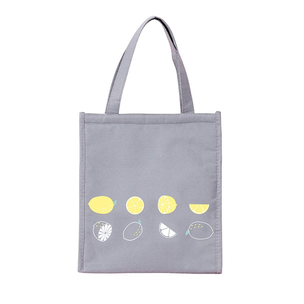 DOITOOL Insulated Lunch Bag for Women, Men & Kids - Portable Waterproof Cooler Bag for Picnic, Camping, BBQ & Outdoor Activities - Keeps Food Fresh for School, Work & Travel (Lemon)