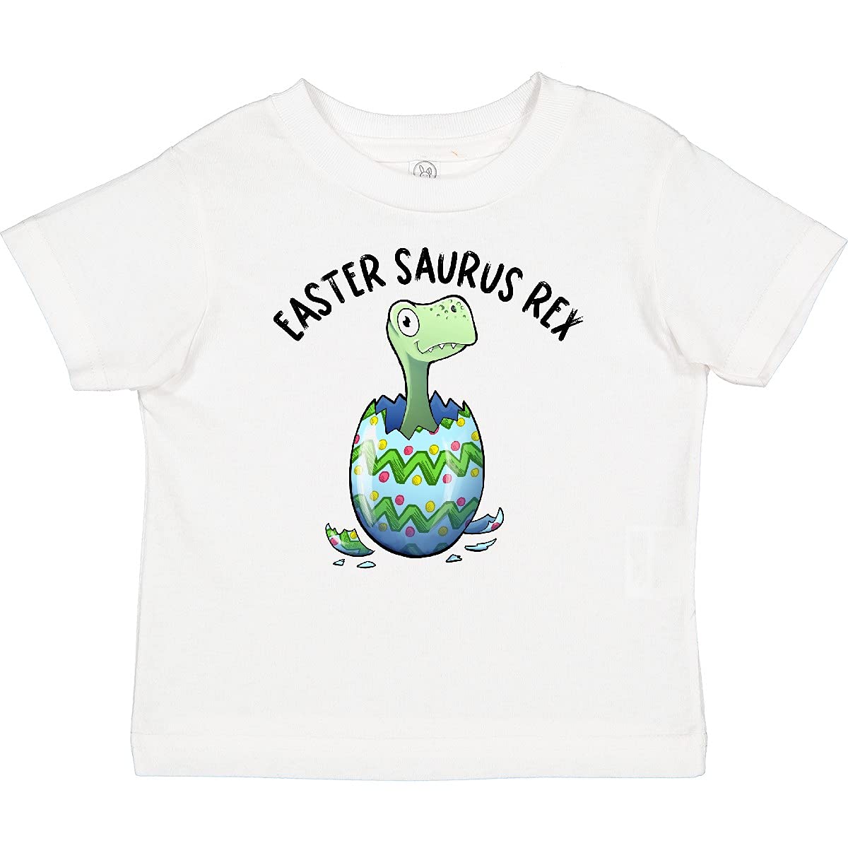Inktastic Easter Saurus Rex Dinosaur Hatching Easter Egg Baby T-Shirt - Cute Dino Graphic Tee for Toddler Boys & Girls - Perfect for Easter Outfits, Birthday Parties & Playdates