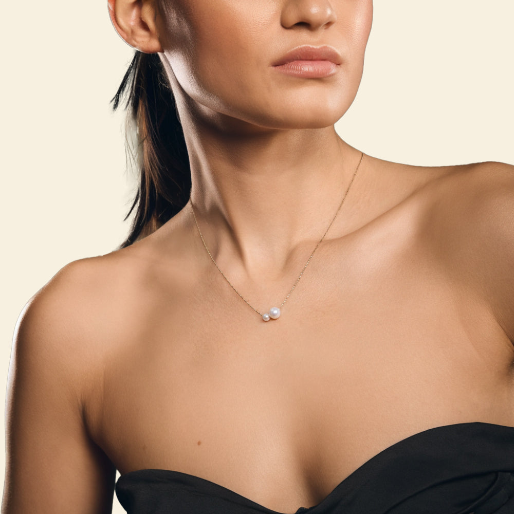 18K Gold AAAA Pearls Pendant Necklace for Women - Elegant Jewelry Gift for Anniversary, Wedding & Special Occasions