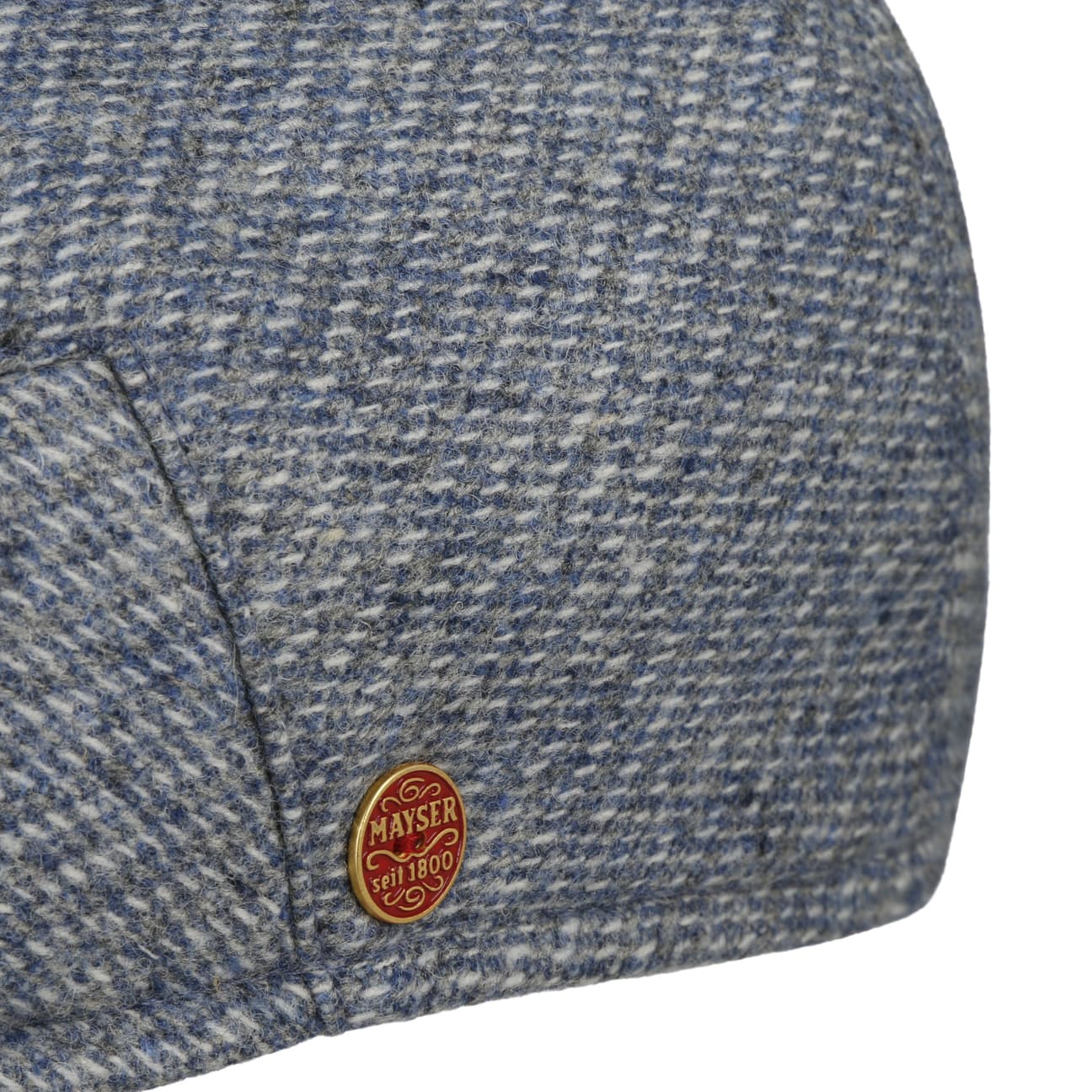 Stylish Merlino Check Flat Cap with Ear Flaps by Mayser - Warm Winter Hat for Men & Women - Perfect for Outdoor Activities, Skiing, and Cold Weather Fashion