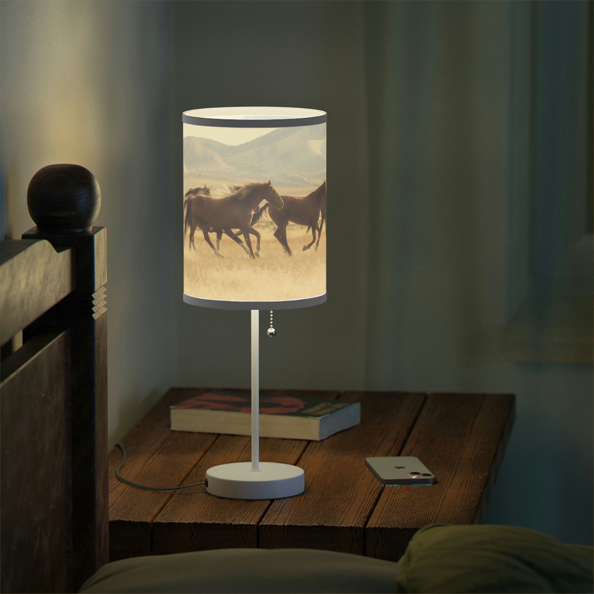 Galloping Horse Table Lamp - Western Style Bedroom & Office Lighting for Home Decor - Perfect for Western Themed Rooms, Cowboy Decor, and Ranch Style Interiors