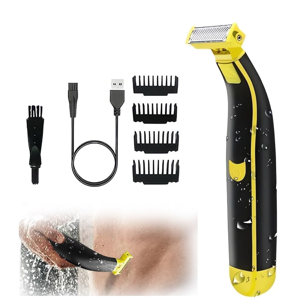 Premium Wet & Dry Electric Shaver for Men - Rechargeable Cordless Razor with Fast Motor & Non-Slip Grip - Includes Cleaning Brush - Ideal for Travel, Gym & Daily Shaving - Model #9