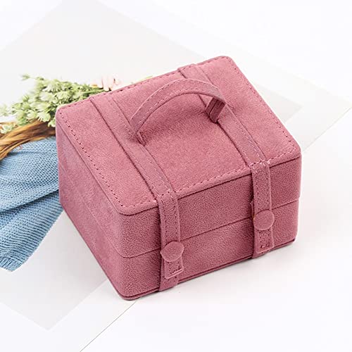 Elegant Jewelry Organizer Box for Women - Portable Travel Jewelry Storage Case with Flannel Lining, Multi-Compartment Design for Necklaces, Rings & Earrings - Perfect Gift for Wife, Mother, Girlfriend (Blue) | Great for Travel, Home Organization & Gift Giving