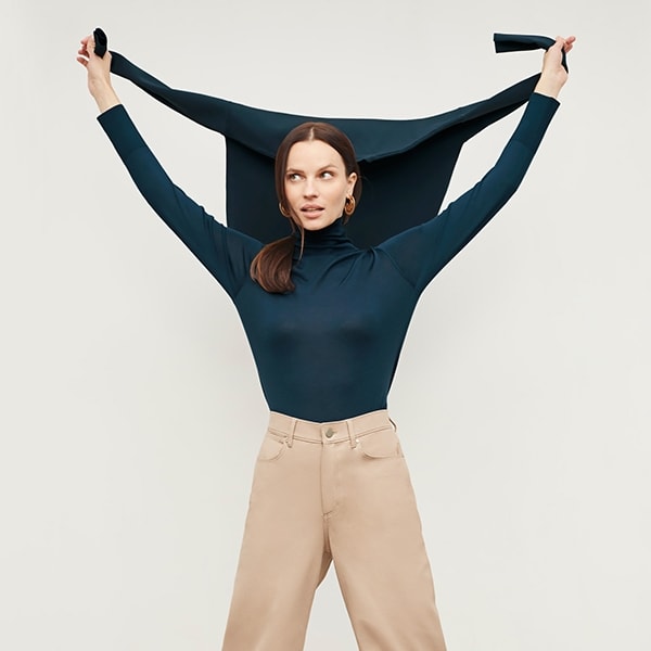 Milo Wide Leg Eco-Friendly Jeans for Women - Better Than Denim, Comfortable High Waist Stretch Pants (Fawn Color) - Perfect for Casual Wear, Office Outfits & Weekend Brunch