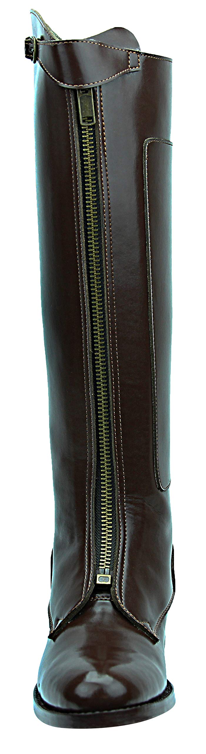 Men's Invader-1 Equestrian Knee High Leather Riding Boots - Brown - Perfect for Polo, Horseback Riding & Outdoor Equestrian Sports