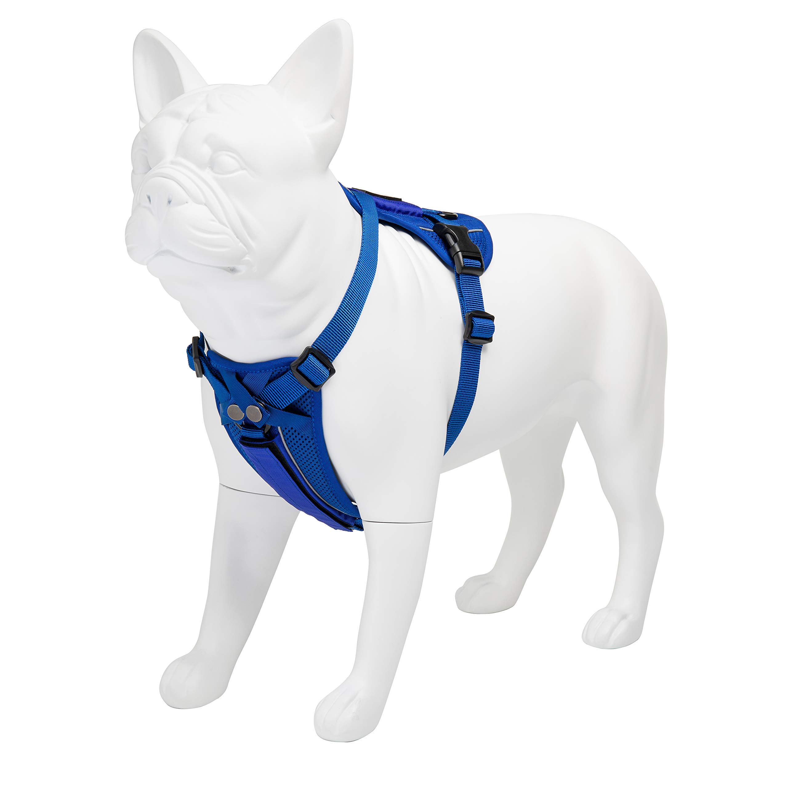 Best Pet Supplies Voyager Freestyle 4-in-1 Adjustable Dog Harness with Removable Padding - Patent Pending Comfortable Webbing Harness for Small, Medium & Large Dogs (Royal Blue, Large) - Perfect for Walking, Hiking, Training & Outdoor Adventures