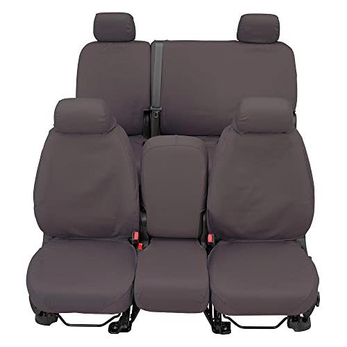 Premium Polycotton Custom Seat Covers - Universal Fit for Cars, Trucks & SUVs - Breathable Grey Fabric - Perfect for Road Trips, Daily Commutes & Pet Protection