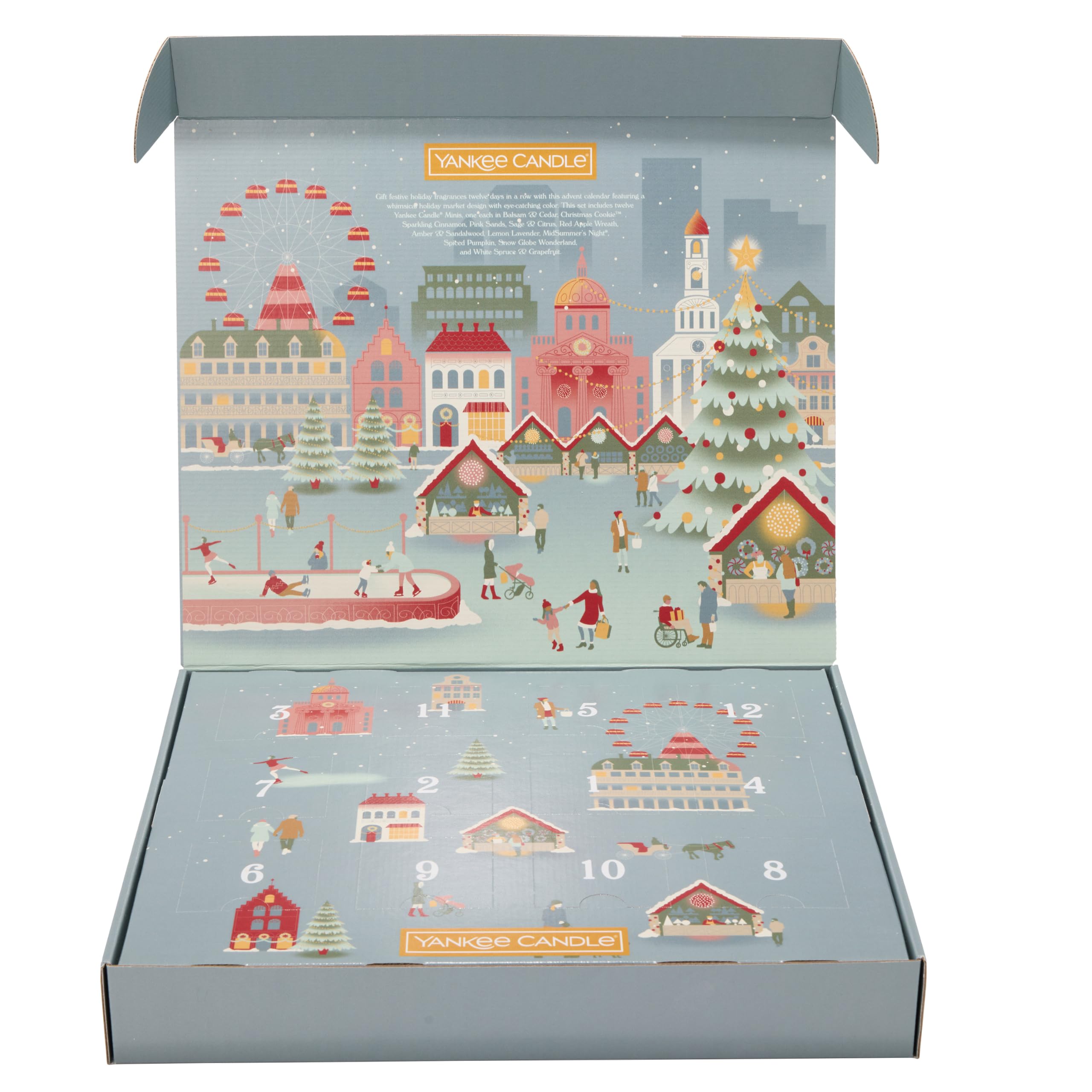 Yankee Candle Signature Votive Mini Candle Jars - 12 Days of Christmas Candle Advent Calendar Variety Pack, Natural Soy Wax Blend with Cotton Wick, 1.3oz Glass Jar (12-Pack) - Perfect for Holiday Gifts, Home Decor & Aromatherapy
