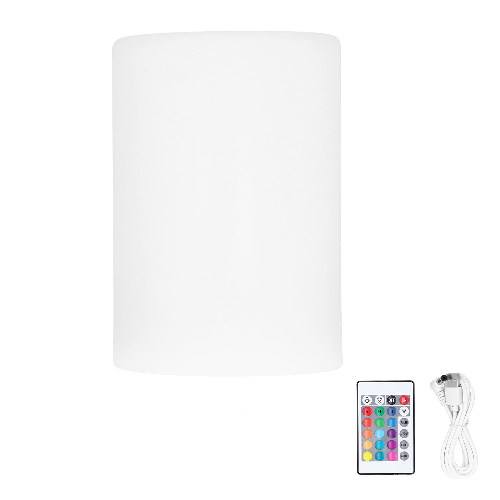 RGBW Rechargeable LED Night Light with Remote Control - 16 Color Changing Cylinder Desk Lamp for Bedroom, Living Room, Office | Mood Lighting for Relaxation, Parties, and Home Decor