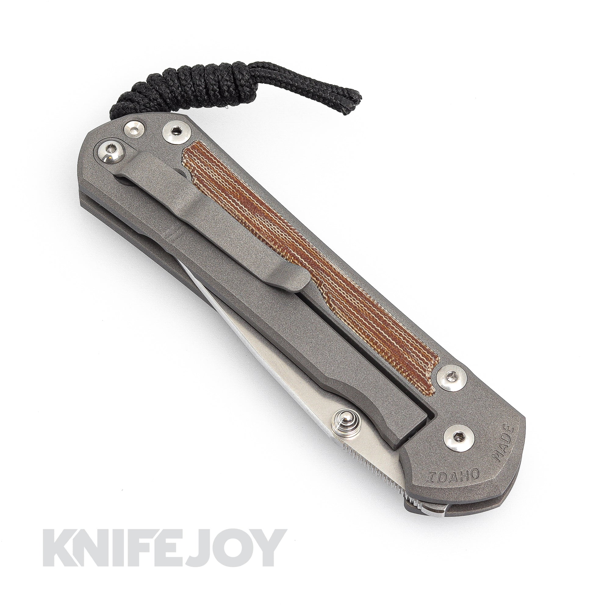 Chris Reeve Knives Large Sebenza 31 Drop Point Folding Knife - Natural Canvas Micarta Inlay & Double Silver Lug - EDC, Outdoor, Camping, Hunting, Survival Gear