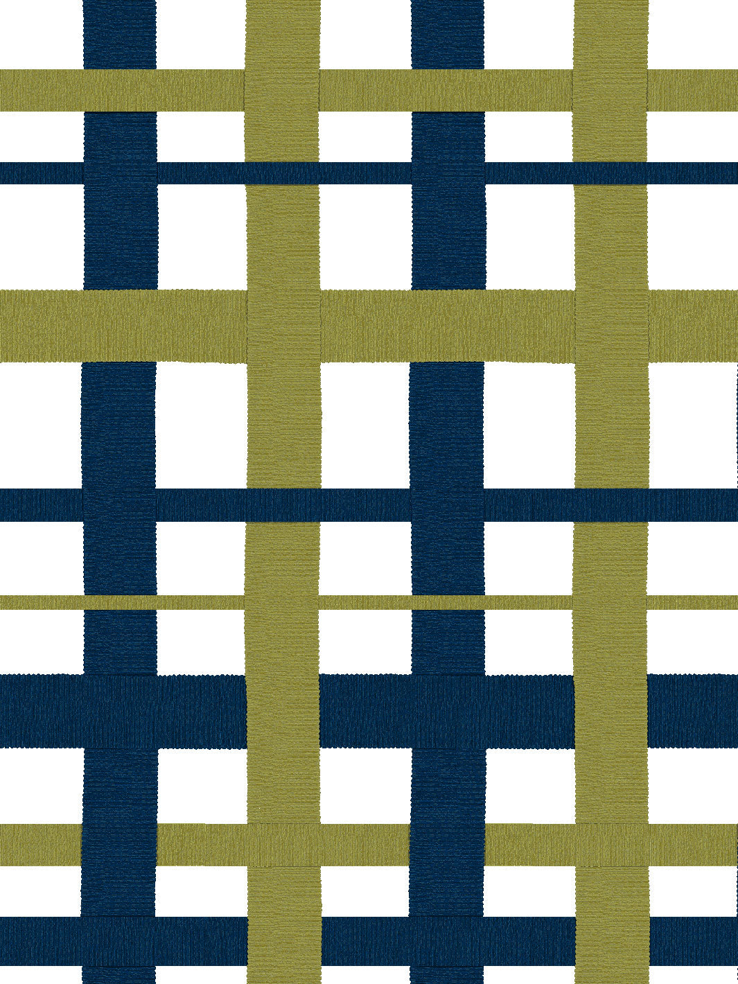 Sarah Jessica Parker 'Crosstown Plaid On White' Wallpaper - Navy & Olive Checkered Design | Perfect for Living Room, Bedroom & Home Office Decor