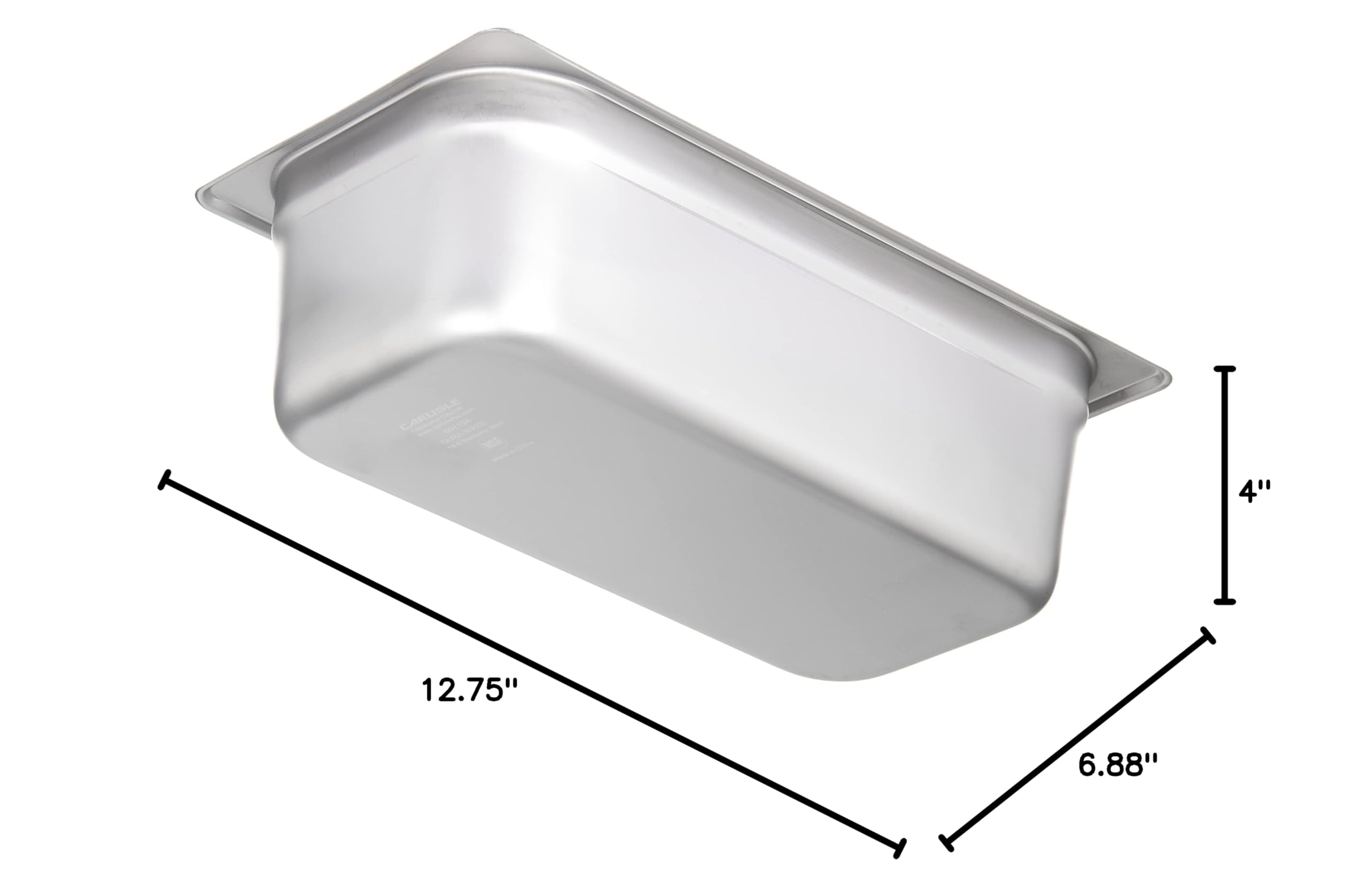 Carlisle FoodService Durapan 1/3 Size Stainless Steel Hotel Pan - 4 Inch Deep Commercial Kitchen Pan for Catering, Buffets & Restaurants (Pack of 6, Silver) | Perfect for Food Storage, Serving & Steam Table Use