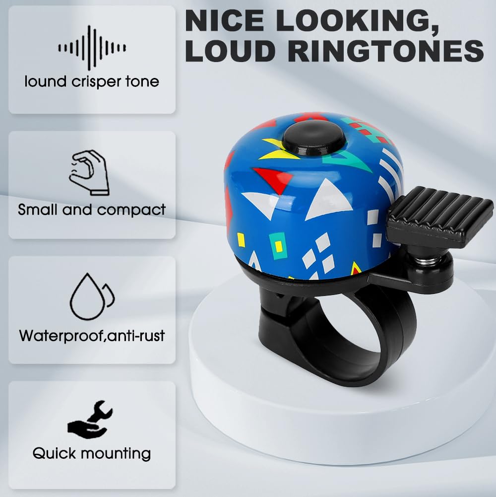 **120dB Loud Kids Bike Bell - Classic Mini Bicycle Bell for Boys, Girls & Adults | Crisp Clear Sound for MTB, BMX, City Bikes & Scooters | Durable & Stylish Bike Accessories for Safe Riding**    **Perfect for:** Commuting, Urban Cycling, Mountain Biking, Kids' Safety & Outdoor Adventures