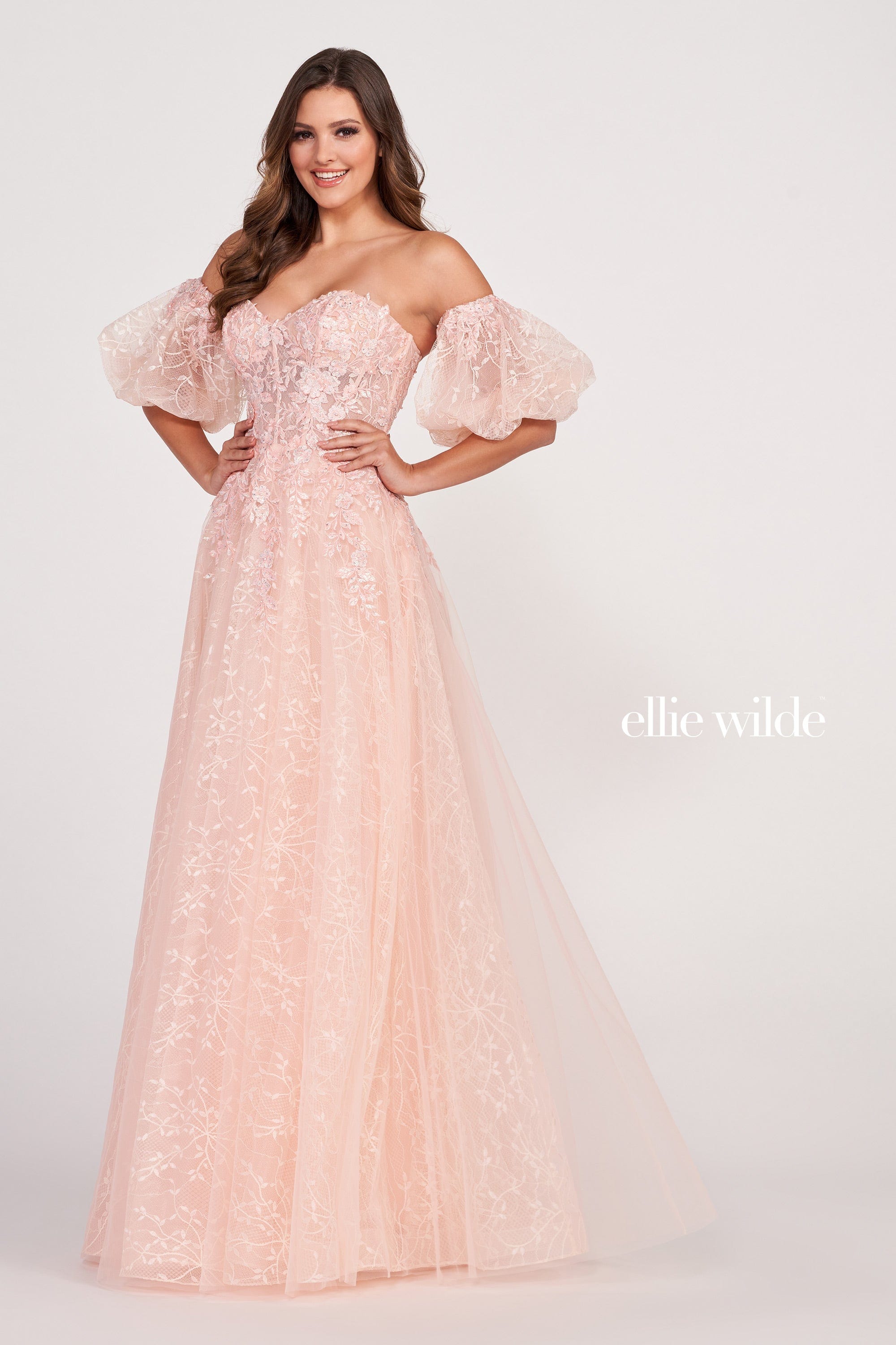 Ellie Wilde EW34073 Women's Formal Evening Gown - Elegant Long Prom Dress for Special Occasions, Perfect for Weddings, Galas, and Red Carpet Events