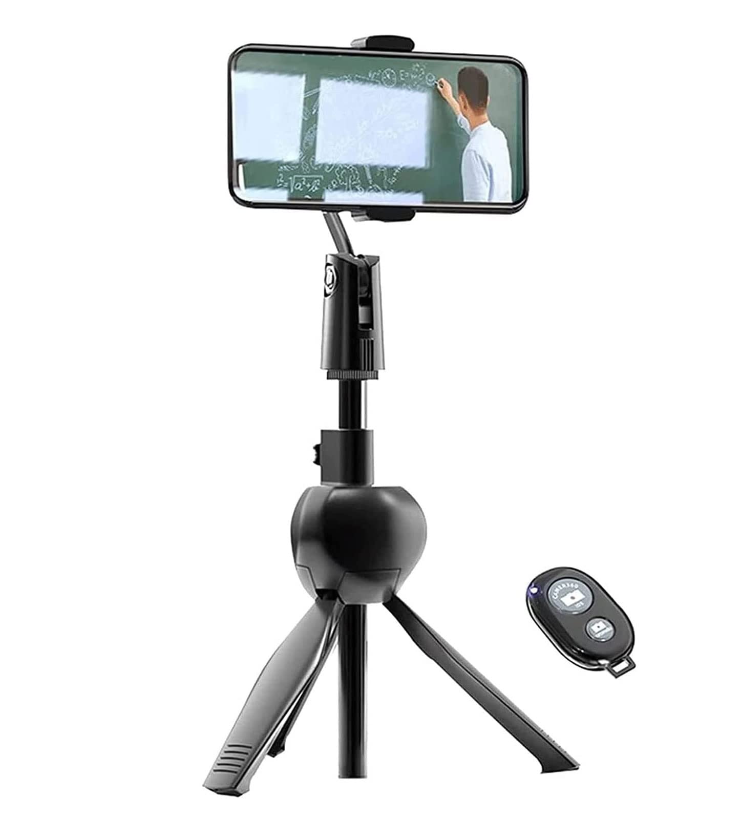 SMSOM Phone Tripod with Wireless Remote - Lightweight Portable Selfie Stick & Tripod Stand for iPhone Android Smartphones - Perfect for Selfies, Video Recording, Vlogging, YouTube, TikTok & Live Streaming