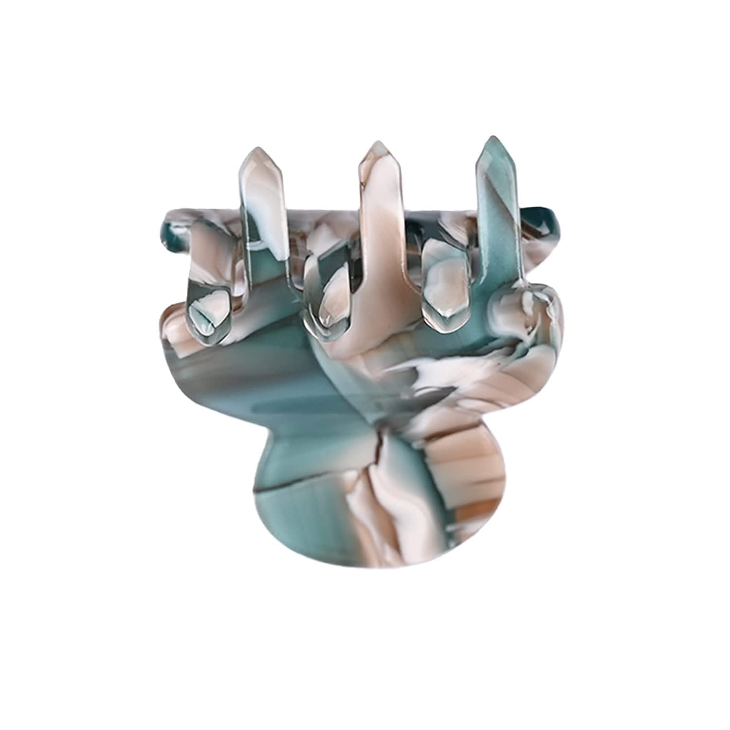 Sonpal Small Acrylic Hair Claw Clips for Women & Girls - Marble Design Non-Slip Grip Hair Clips, 12-Pack (Perfect for School, Work, and Everyday Hairstyles)