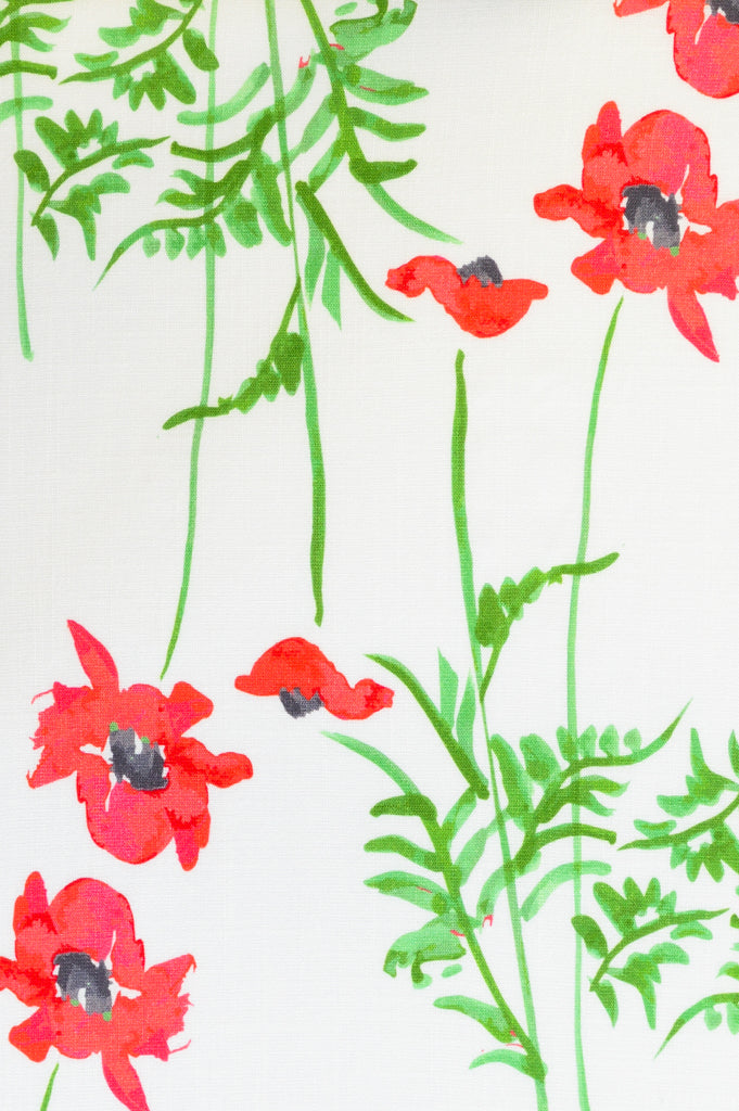 Blythe Skirt with Poppy Print - Soft Linen Bamboo Blend - Perfect for Summer Outfits & Casual Wear